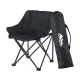 Weisshorn Black Folding Camping Moon Chair, 120kg Capacity, Durable 600D Oxford Fabric, Portable with Drink Holder