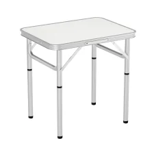 Weisshorn 60CM Adjustable Folding Camping Table - Portable Aluminium Outdoor Picnic Desk, 25KG Capacity, Rust-Resistant