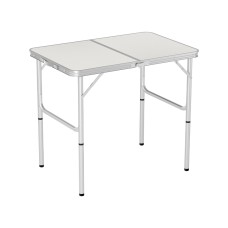 Weisshorn 90CM Adjustable Folding Camping Table – Lightweight Aluminium Portable Picnic Desk, Water-Resistant MDF Top