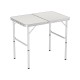 Weisshorn 90CM Adjustable Folding Camping Table – Lightweight Aluminium Portable Picnic Desk, Water-Resistant MDF Top