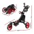 Everfit Foldable Golf Buggy Trolley Cart, 3-Wheel Aluminium, 360° Swivel, Umbrella & Cup Holder, 138x75x117cm