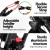 Everfit Foldable Golf Buggy Trolley Cart, 3-Wheel Aluminium, 360° Swivel, Umbrella & Cup Holder, 138x75x117cm