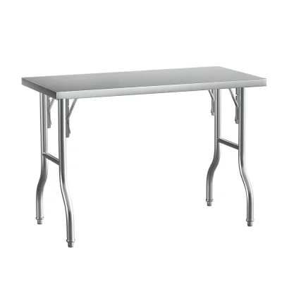 Cefito Foldable Stainless Steel Kitchen Work Bench, 430 Grade, 122x61x89cm, Adjustable Feet, Heavy Duty, 220lbs Capacity Cefito Foldable Stainless Steel Kitchen Work Bench, 430 Grade, 122x61x89cm, Adjustable Feet, Heavy Duty, 220lbs Capacity