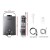 Devanti Portable LPG Gas Water Heater, 8L/min, Grey - Outdoor Shower Solution with LED Display & Safety Features