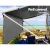 Weisshorn Caravan Privacy Screen 3.7x1.95m Roll Out Awning End Wall Sun Shade UV Protected Grey Polyethylene