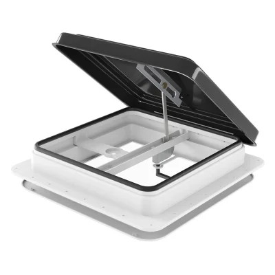 Weisshorn Black Caravan Roof Vent Hatch 350x350mm - Low Noise, Insect-Proof, All-Weather, Easy Install, 1-Year Warranty