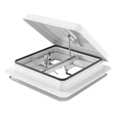 Weisshorn 12V Caravan Roof Vent Fan - White, 42x42cm, Low Noise, Insect-Proof, Reversible Airflow, All-Weather Use