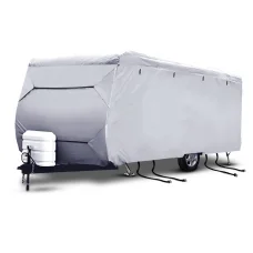 Weisshorn 20-22ft Caravan Cover - Heavy Duty 4-Layer UV Water Resistant Polypropylene with Easy Access Panels