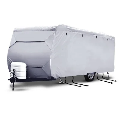 Weisshorn 20-22ft Caravan Cover - Heavy Duty 4-Layer UV Water Resistant Polypropylene with Easy Access Panels