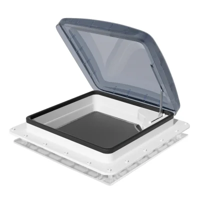 Weisshorn Caravan Roof Vent White - 50° Wide-Angle Airflow, Low-Noise, Insect-Proof, Fits 35.5cm Hole, All-
