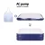 Weisshorn King Size Air Mattress - 51cm Flocked PVC Bed w/ AC Pump, Quick 5min Inflation, Indoor/Outdoor, 300kg Capacity