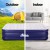 Weisshorn Queen Air Mattress - 51cm High, Flocked PVC Surface, Quick 4-Min Inflation, Indoor/Outdoor Use, 300kg Capacity