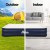 Weisshorn Double Air Mattress - 46cm Flocked PVC Bed with Built-in Pump, Inflates in 3 Mins for Indoor/Outdoor Comfort