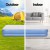 Weisshorn Queen Air Mattress - 41cm Inflatable Bed with Flocked Surface, Built-in Pump, & Quick 4-Min Inflation