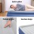 Bestway King Size Air Mattress - 56cm Inflatable Bed, Flocked Surface, Built-in Pump & Pillow, Easy Set-Up, Blue