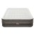 Bestway Queen Air Mattress - 46cm Flocked Surface, I-Beam Construction, Rapid Inflation with Built-In Pump, Grey