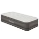 Bestway Fortech Single Air Mattress - 46cm Grey, Durable Vinyl, Built-In Pump, Antimicrobial, Indoor/Outdoor Use
