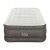 Bestway Fortech Single Air Mattress - 46cm Grey, Durable Vinyl, Built-In Pump, Antimicrobial, Indoor/Outdoor Use