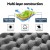 Weisshorn Self-Inflating Camping Mattress Double Air Bed with Pillow, 9cm Thick, Water-resistant, 200x140cm, Green/Blue