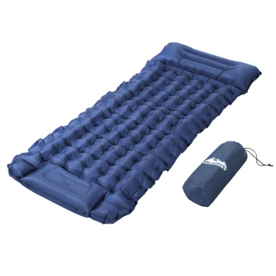 Weisshorn Self-Inflating Camping Mattress - 9cm Thick, 200x70cm, Durable TPU Coating, Includes Pillow & Carry Bag