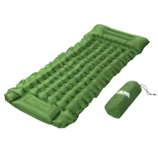 Weisshorn Green Self-Inflating Camping Mattress - 200x70x9cm, Durable Polyester TPU, Includes Pillow & Carry Bag