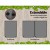 Weisshorn Double Self-Inflating Mattress - Grey, 4cm Thick, Polyurethane Foam, Water-Resistant, 199x137cm, 60s Inflation