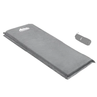Weisshorn Self-Inflating Camping Mattress Grey | 9.5cm Thick Foam | Water Resistant | 187x66cm | Easy Setup & Carry