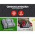 Weisshorn Double Self-Inflating Camping Mattress - 9.5cm Thick, Water-Resistant, Joinable, Grey, 187x132cm, w/ Carry