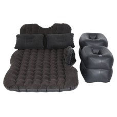 Weisshorn 176x80 Inflatable Car Mattress - Charcoal PVC SUV Camping Bed with Pump, Pillows, Non-Slip Design & Bag