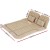 Weisshorn Beige 175x130cm Inflatable SUV Car Mattress with Air Pump, Pillows & Carry Bag - Soft PVC Camping Bed