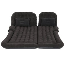 Weisshorn 175x130 Inflatable Car Mattress for SUV – Black, PVC, Soft Flocked Surface, Includes Air Pump & 2 Pillows