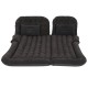Weisshorn 175x130 Inflatable Car Mattress for SUV – Black, PVC, Soft Flocked Surface, Includes Air Pump & 2 Pillows