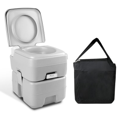 Weisshorn 20L Grey Portable Camping Toilet - High Density, 50 Flushes, Freshwater, Detachable Tank, Carry Bag Included Weisshorn 20L Grey Portable Camping Toilet - High Density, 50 Flushes, Freshwater, Detachable Tank, Carry Bag Included