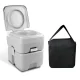 Weisshorn 20L Grey Portable Camping Toilet - High Density, 50 Flushes, Freshwater, Detachable Tank, Carry Bag Included