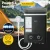Devanti Portable LPG Gas Water Heater, Black - Outdoor Shower with LED Display, Adjustable Temp, Safety Features