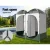 Weisshorn Double Camping Shower Toilet Tent - Portable 2-4 Person Change Room with Steel Poles, 224x114x212CM, Green