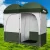 Weisshorn Double Camping Shower Toilet Tent - Portable 2-4 Person Change Room with Steel Poles, 224x114x212CM, Green