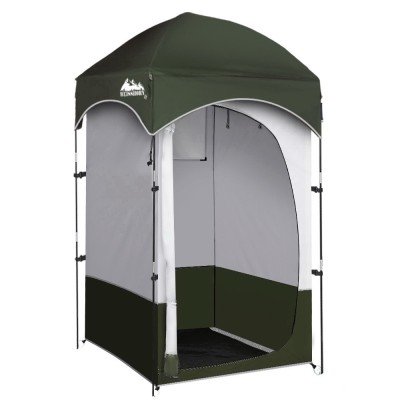 Weisshorn Portable Camping Shower Tent, 190T Polyester, 120x120x215cm, Fibreglass Poles, Extra Headroom, Green Weisshorn Portable Camping Shower Tent, 190T Polyester, 120x120x215cm, Fibreglass Poles, Extra Headroom, Green