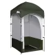 Weisshorn Portable Camping Shower Tent, 190T Polyester, 120x120x215cm, Fibreglass Poles, Extra Headroom, Green