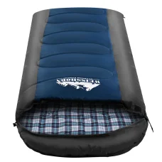 Weisshorn Single Sleeping Bag -20°C, 190T Polyester, 2x260gsm Filling, Blue, Compact, Waterproof, for Camping & Hiking