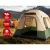 Weisshorn 4-Person Camping Tent - Water-Resistant, UV Protection, Polyester Fly, Fibreglass Poles, Green & Beige