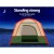 Weisshorn 4-Person Camping Tent - Water-Resistant, UV Protection, Polyester Fly, Fibreglass Poles, Green & Beige