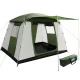 Weisshorn 6-Person Camping Tent, Weatherproof 190T Polyester, Spacious Design with Awning, Green/White, Easy Setup