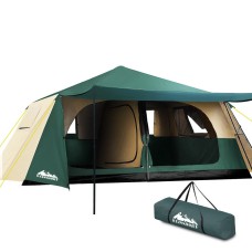 Weisshorn Instant Up 8-Person Dome Tent - 210T Polyester, 425x245x212cm, 2 Rooms, UV & Water-Resistant, Easy