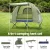Weisshorn 5-in-1 Camping Tent Cot 1-Person with Air Mattress, UV Protection, Water-Resistant, Steel Poles, 194x84x167