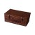 Alfresco 4 Person Picnic Basket Set, Wicker & PU Leather, 54x34x20cm, Brown & Blue, Insulated Cooler & Blanket Included