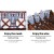 Alfresco 4 Person Picnic Basket Set, Wicker & PU Leather, 54x34x20cm, Brown & Blue, Insulated Cooler & Blanket Included