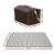 Alfresco 4 Person Picnic Basket Set, Willow & PU Leather, 47x30x30cm, Brown - Insulated, Blanket Included, Outdoor Fun