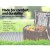Alfresco 4 Person Picnic Basket Set, Willow & PU Leather, 47x30x30cm, Brown - Insulated, Blanket Included, Outdoor Fun