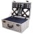 Alfresco 6-Person Picnic Basket Set, Willow, Navy, 54x38x20cm, Insulated Bag, Blanket, Plates, Cutlery Included